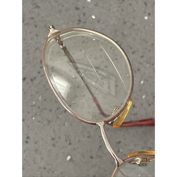 MARCOLIN EYEGLASSES FRAMES ONLY Mod. 7214 Col. 506 FULL RIM 51-18-125 gold oval - Picture 14 of 14